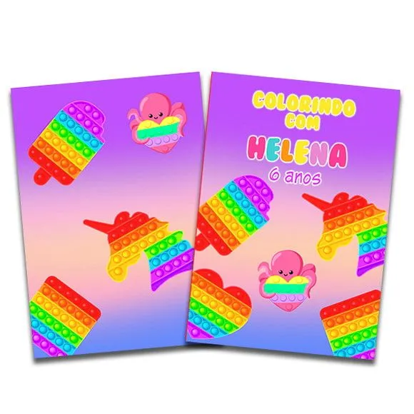 Revista colorir Pop It 14x10 - artesanato de PAPCRIE