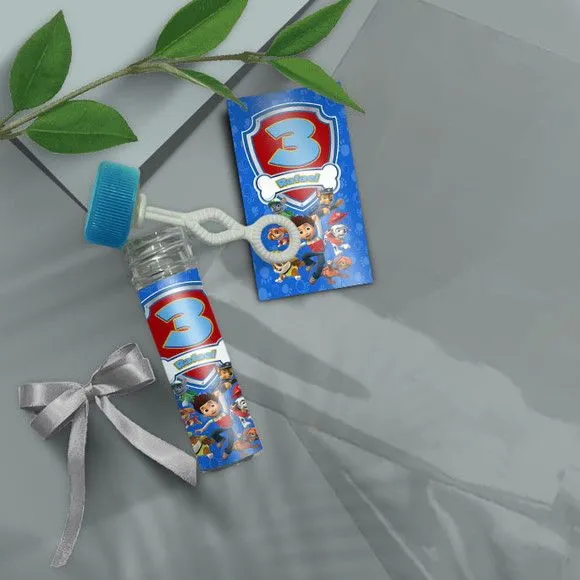 Bolha de Sabão - Patrulha Canina Personalizado - artesanato feito à mão por Mi Papelaria Criativa