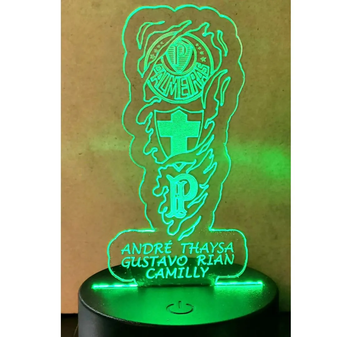 Luminária Palmeiras Personalizada  acrilico 3mm com Nome – Brilho e Exclusividade para Você! - foto 3
