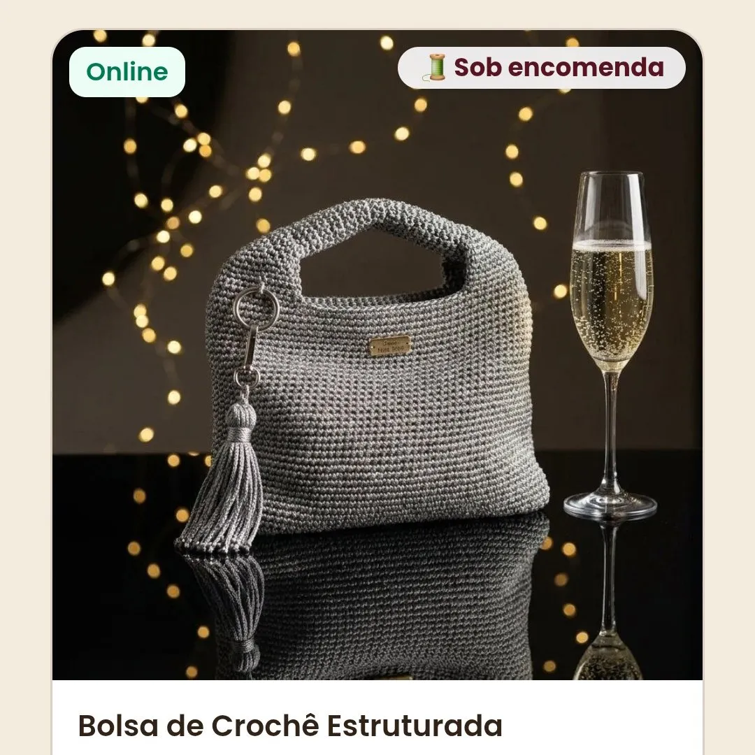 Bolsa croche fio encanto verde
