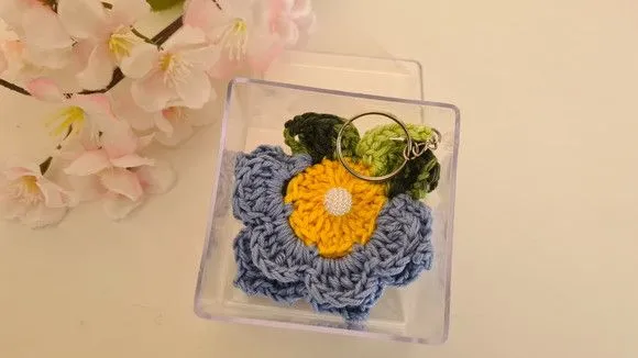 Chaveiro Florzinha em Crochê Reno (lembrancinha) - foto 2