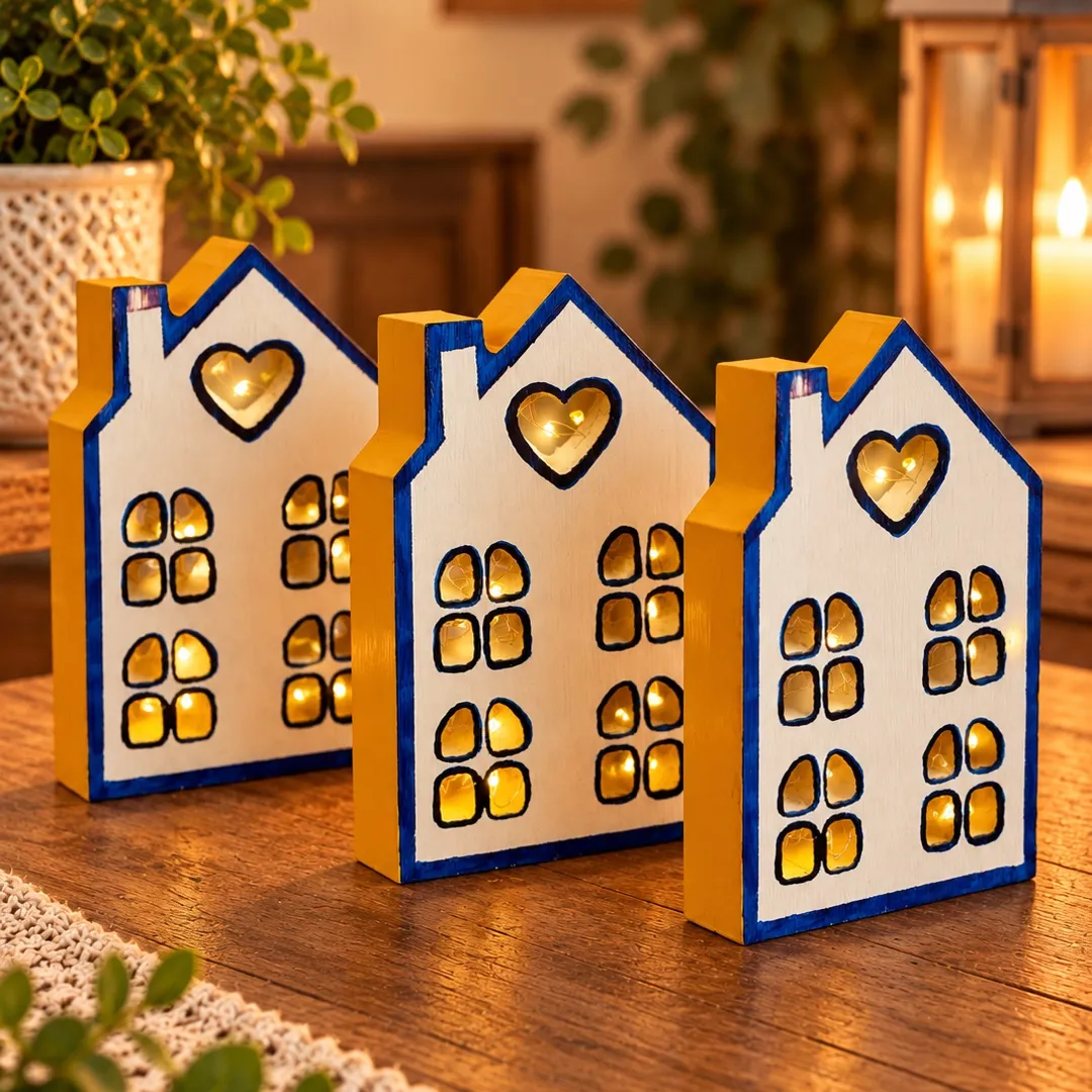 Casinha antiga iluminada - artesanato de Podentrar