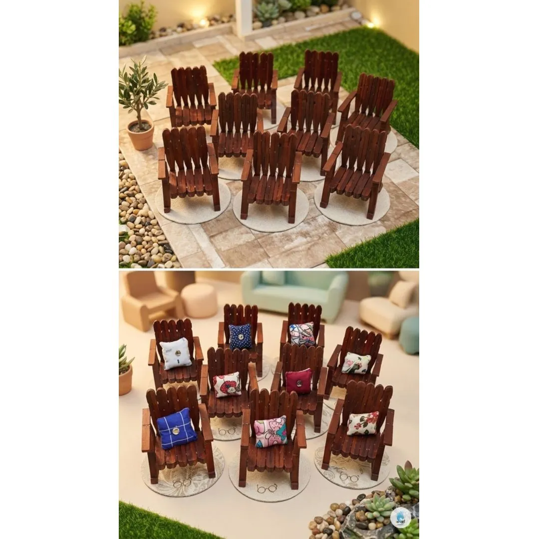 Cadeira de Balanço Feita com Pregadores e Mini Almofadas - foto 2