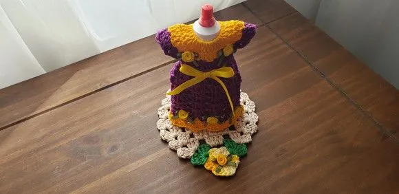 Capa para Adoçante Vestidinho Amarelo com Uva - foto 2