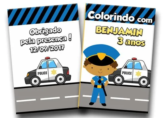 Revista para colorir policial 14x10 - artesanato de PAPCRIE