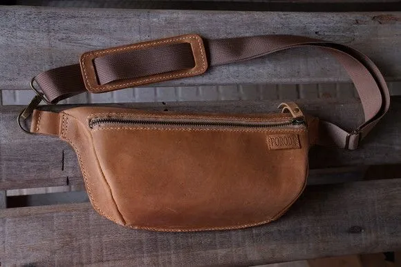 Bolsa Pochete Couro Legitimo Crazy Horse - foto 4