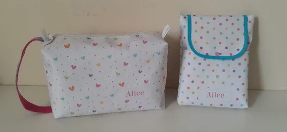 Kit higiene baby - necessaire G + porta fraldas e lenço - foto 3