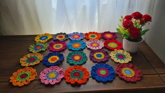 Flores Japonesas em Crochê para Customização (80 Unidades) - foto 5