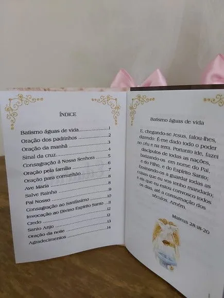 Livro de Orações Luxo com Foto para Batismo - foto 5