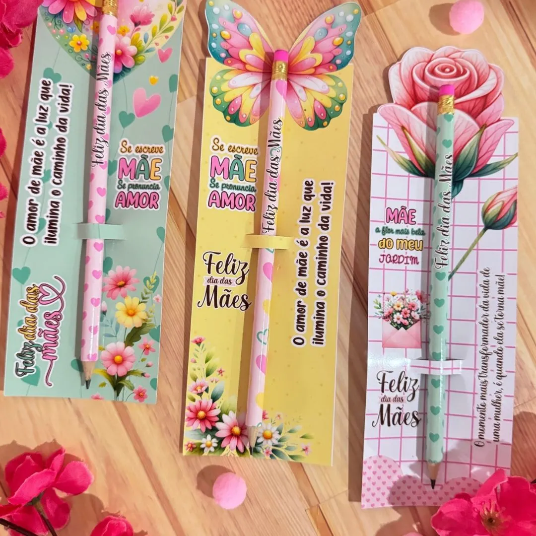 10 Lápis + Card Personalizado para o Dia das Mães - foto 3