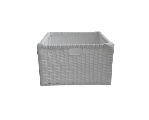 Kit 3 Gavetas Vime Sintético Branco - artesanato de Mundo Urbano