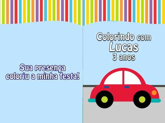 Revista para colorir Carrinho 14x10 - artesanato de PAPCRIE