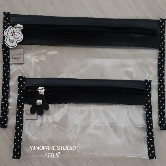 Kit necessaire transparente - artesanato feito à mão por Innovare Studio