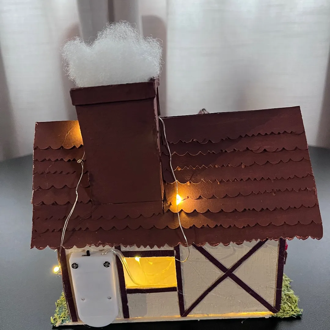 casinha enxaimel miniatura com luz | artesanal e decorativa - foto 3