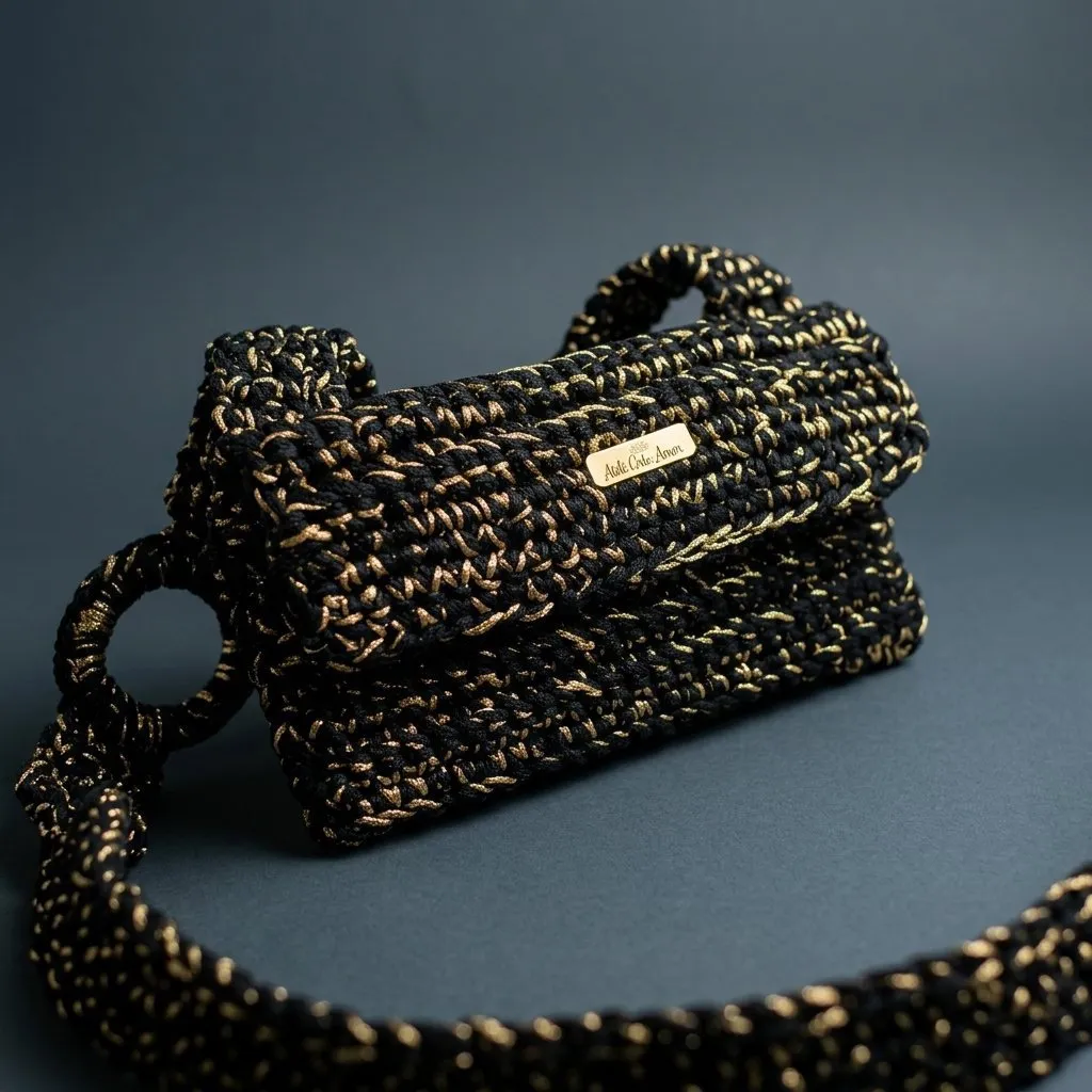 bolsa mochila transversal em fio de malha - foto 6