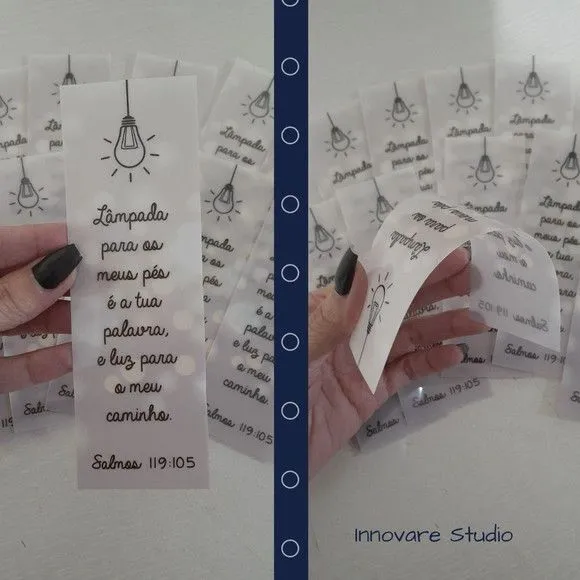 Marcador de páginas - PVC leitoso - feito à mão por Innovare Studio