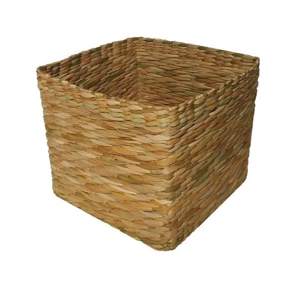 Cesta De Palha De Taboa Caixa Organizadora Natural 26x26x22 - foto 2