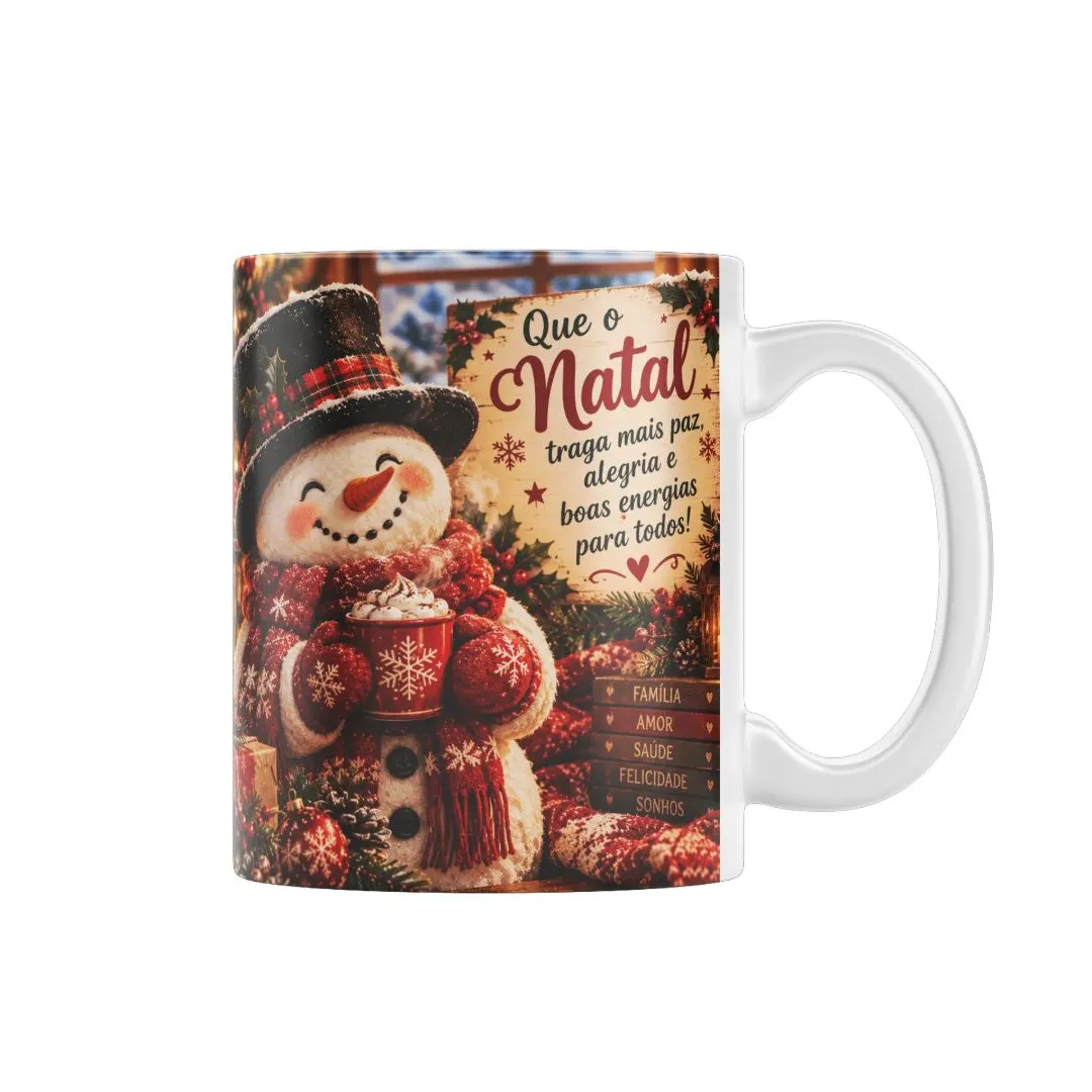 Caneca Boneco de Neve Natal com Frase 325ml - foto 7