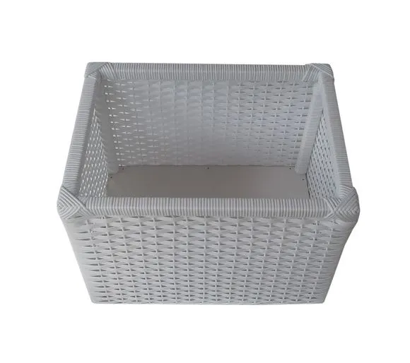 Cesto Vime Sintético Branco 45x35x30 - foto 3