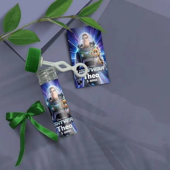 Bolha de Sabão - Buzz Personalizado - artesanato feito à mão por Mi Papelaria Criativa