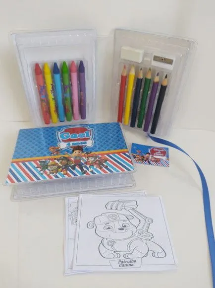 Estojinho de Pintura Patrulha Canina Personalizado - artesanato feito à mão por creativitybynina