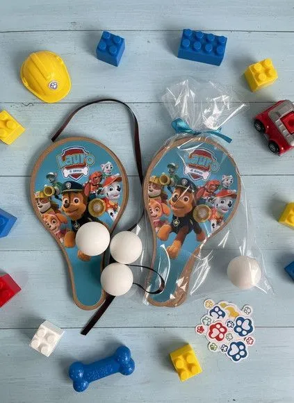 Raquete Ping Pong - Patrulha Canina Personalizado - feito à mão por Mi Papelaria Criativa