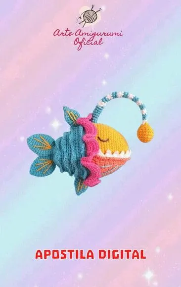 Receita Peixe Pescador - Amigurumi - artesanato feito à mão por Arte Amigurumi Oficial