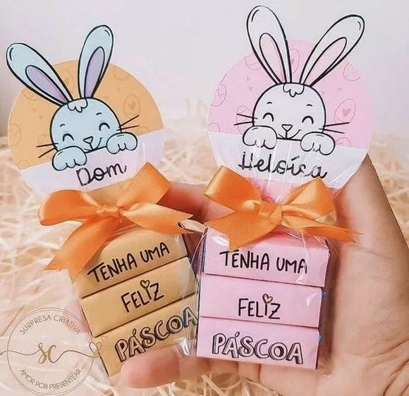 Bis Páscoa Personalizado - artesanato feito à mão por Mi Papelaria Criativa