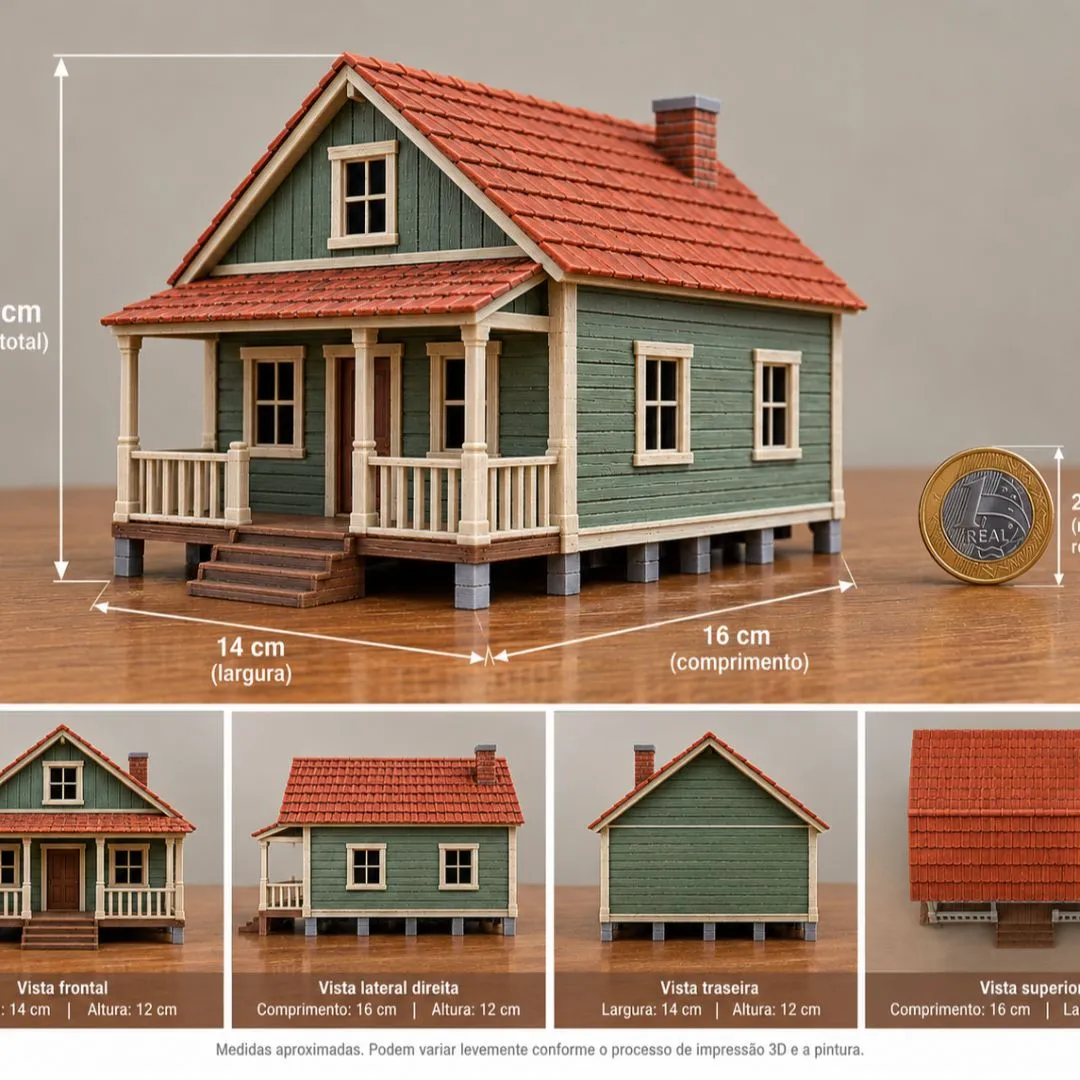 Casa de madeira em impressão 3d - Coleção casas - foto 2