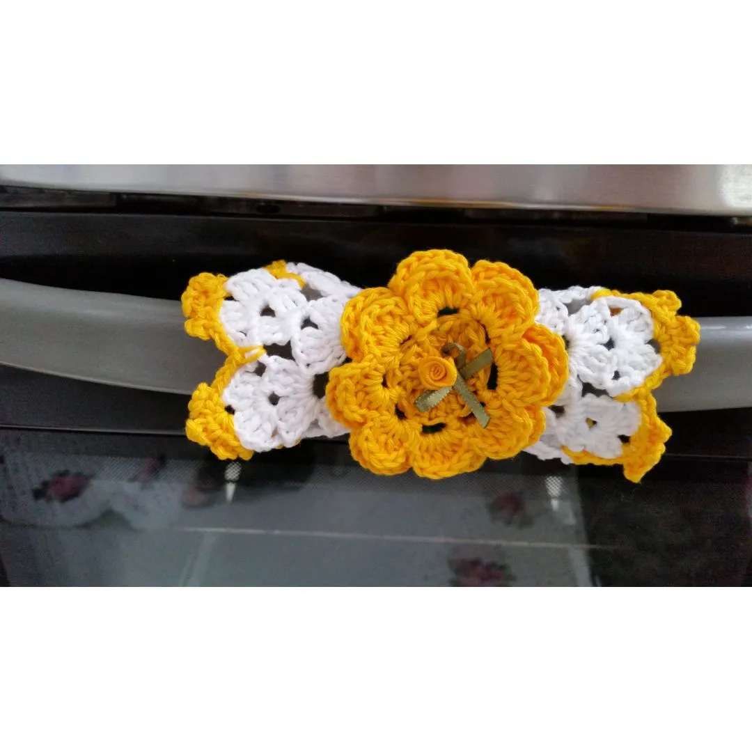 Pegador de Armário ou Fogão Crochê - artesanato de Mari Crochê feito com carinho!