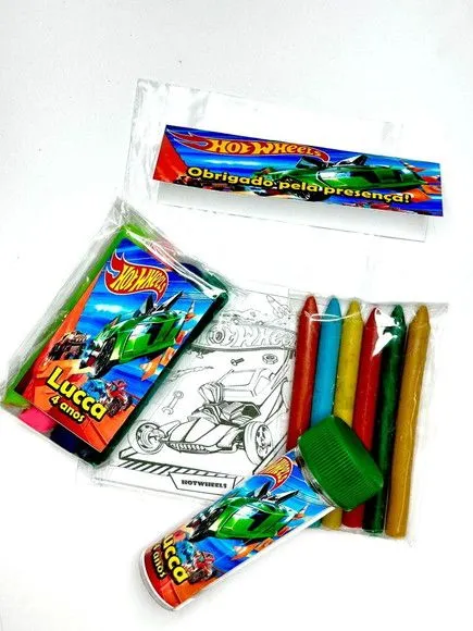 Kit Massinha + Giz + Bolha Hotwheels Personalizado - foto 2