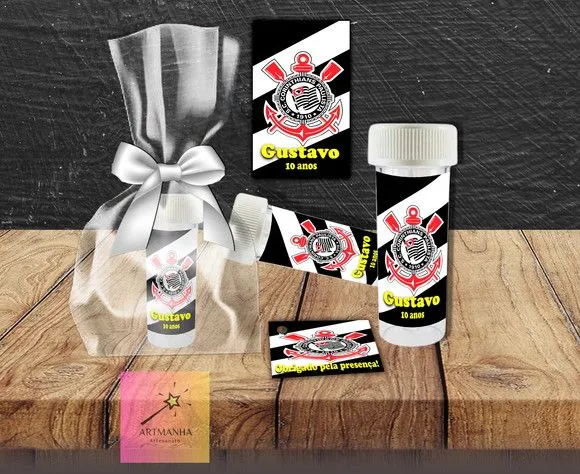 Bolha de Sabão Time Personalizada - feito à mão por Artmanha Lembrancinhas