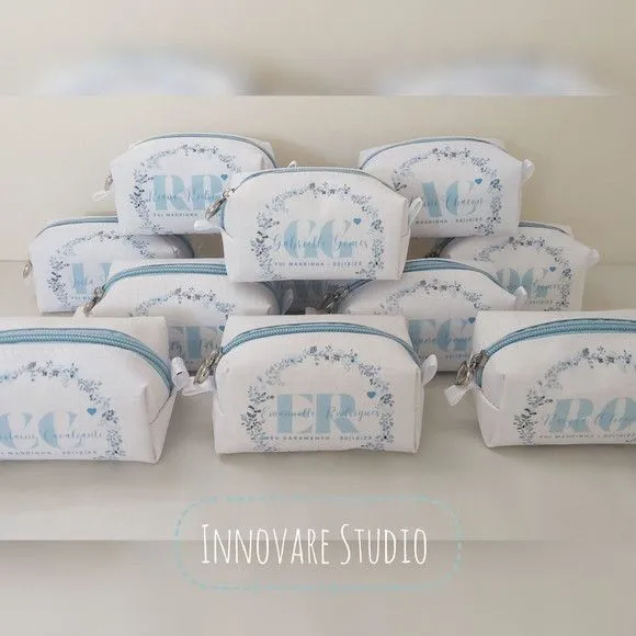 Necessaire Mini Box - Areia e Azul Serenity - foto 3