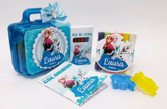 Maleta Frozen Personalizada - feito à mão por Mi Papelaria Criativa