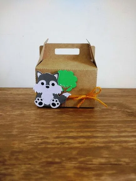 Mini Maleta bosque lobo - artesanato de Fina Essência Papelaria Personalizada