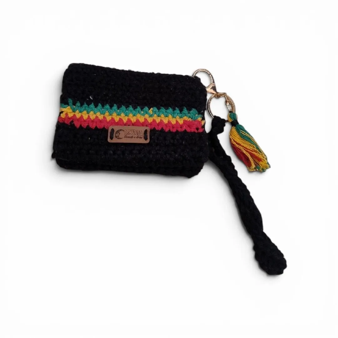 Carteira - Bolsa de Mão - artesanato feito à mão por Luna Dreads e Artes 🌜