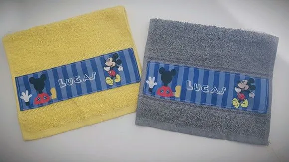 Toalha de mão personalizada - artesanato feito à mão por Innovare Studio