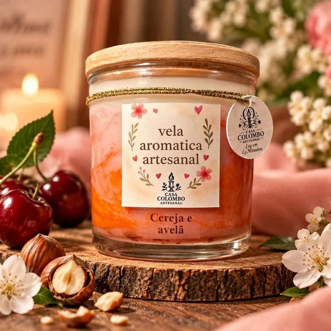 Vela Aromática Artesanal Cera de Coco 250ml no Copo de Whisky - Personalizável