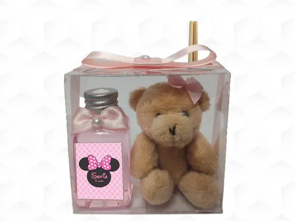 Aromatizador com Ursinha Cabeça Minnie Personalizada - artesanato feito à mão por creativitybynina
