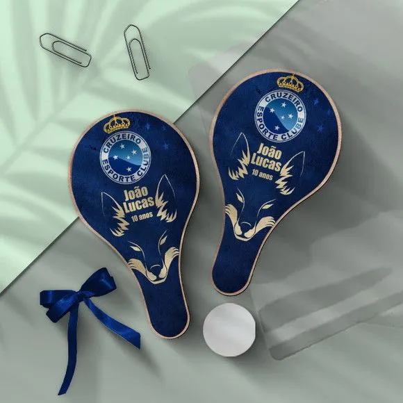 Raquete Ping Pong - Cruzeiro - feito à mão por Mi Papelaria Criativa