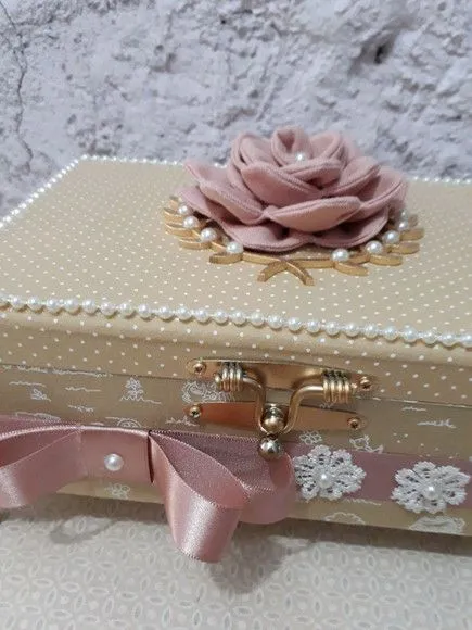 Caixa forrada com toalha decorada - foto 2