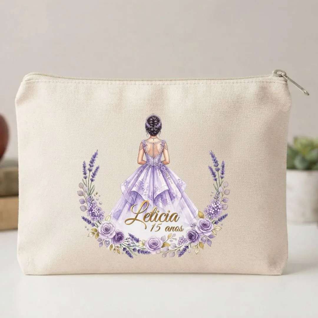 Nécessaire de algodão Personalizada Lembrancinha Debutante 15 anos - foto 4