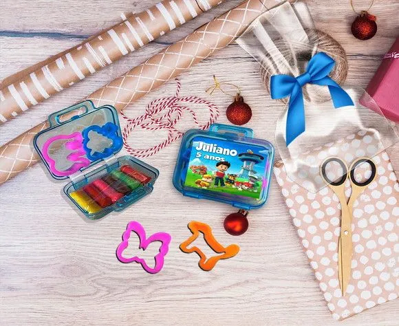 Mini Maleta com Massinhas Patrulha Canina Personalizada