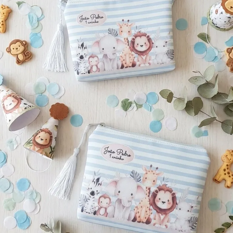 Necessaire Personalizada Safari Baby – Lembrancinha de Aniversário Infantil - foto 3