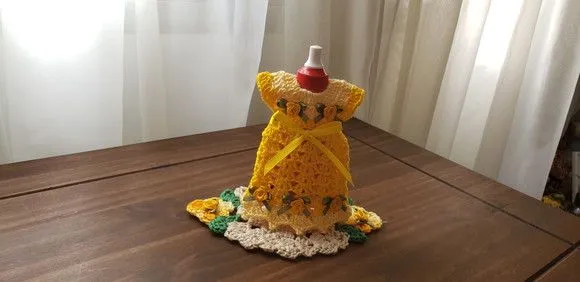 Capa para Adoçante Vestidinho - Canário