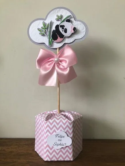 Centro de mesa chá revelação panda - foto 2