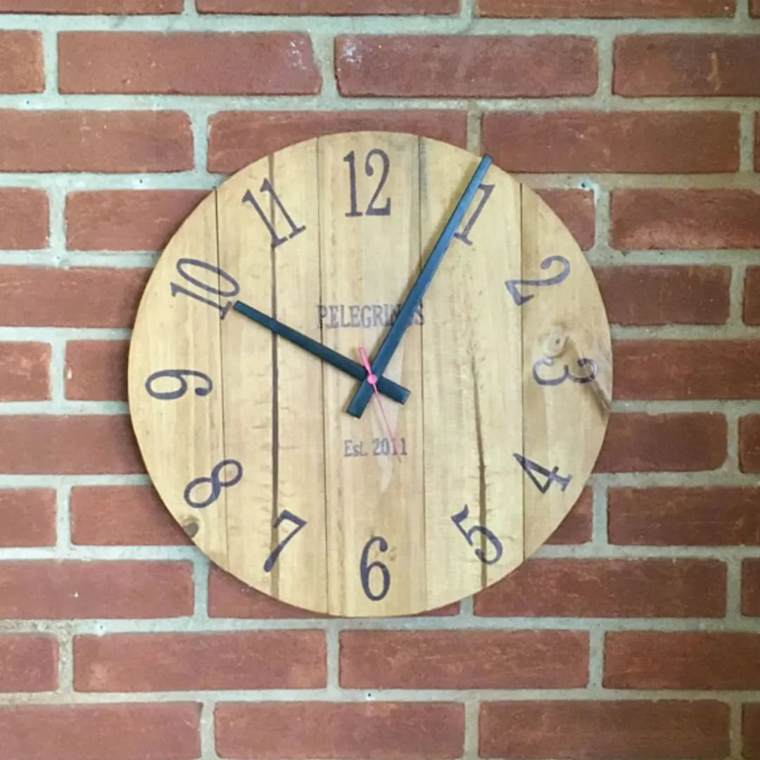 🕰️ Relógio de Parede Rústico em Madeira – 40 cm (modelo 4) - foto 3