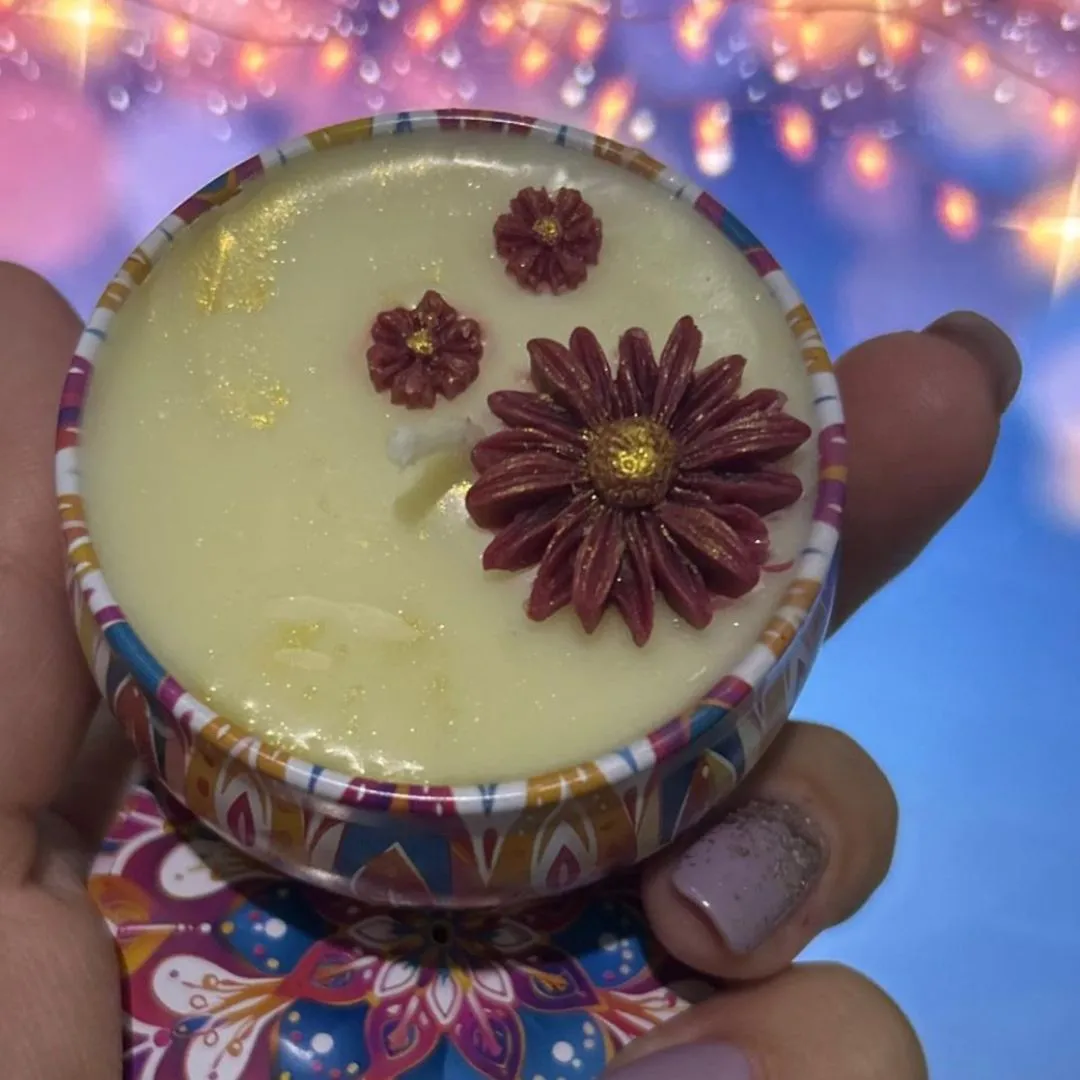 Vela Aromática Artesanal em Lata Mandala - Cera de Coco - foto 3