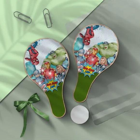 Raquete Ping Pong - Vingadores Personalizada - feito à mão por Mi Papelaria Criativa