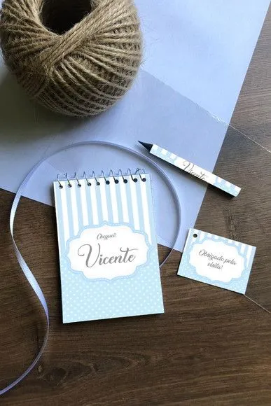 Bloquinho Chá de bebê Personalizado - artesanato de Mi Papelaria Criativa